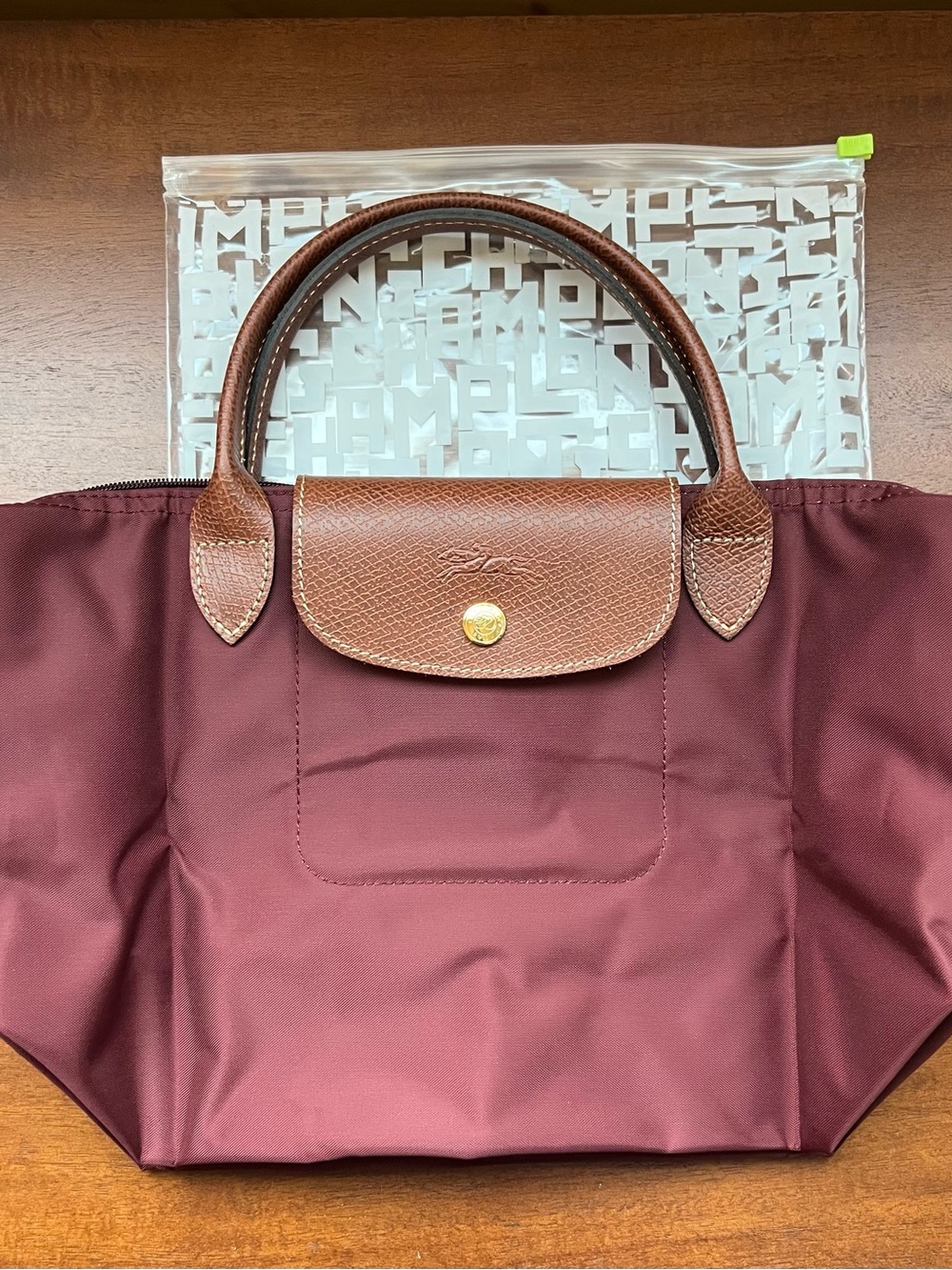 Longchamp Le Pliage Original Small Handbag Burgundy - Picture 3 of 6
